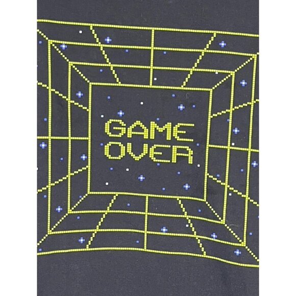 Romey Lulu Sweatshirt 10T Black Game Over Preppy Retro Pixel Artsy Gaming 80s - Picture 2 of 6